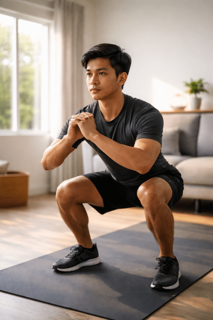 5 Variasi Squat Tanpa Alat untuk Bakar Kalori
