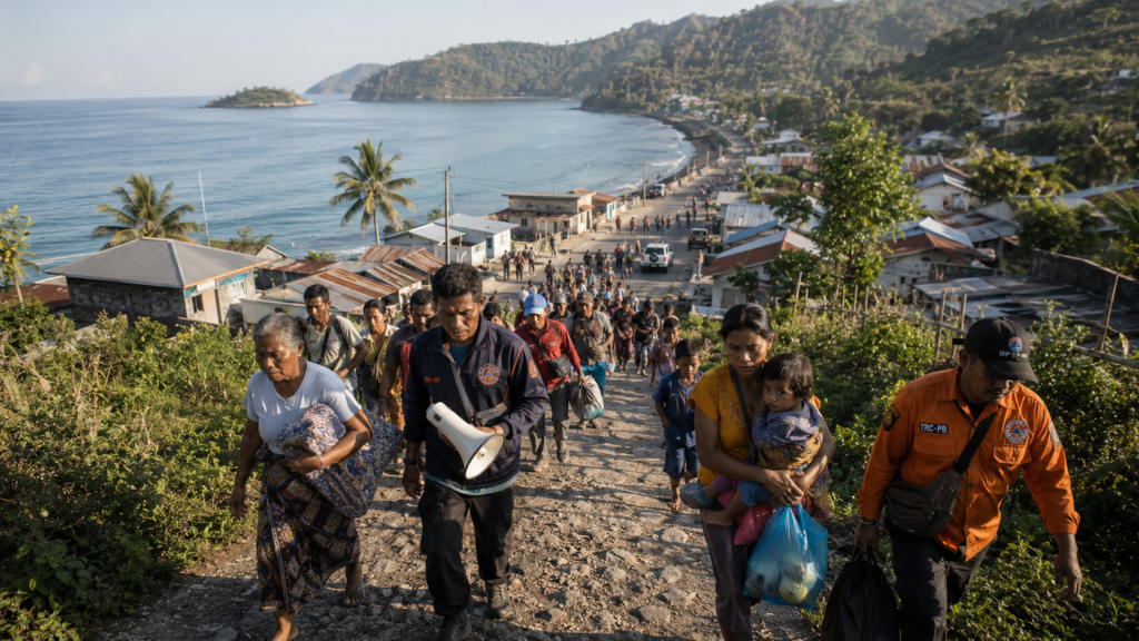 Gempa Flores: Jangan Panik, Ini Pertolongan Pertama yang Wajib Diketahui 7 Evakuasi warga pesisir menuju tempat lebih tinggi setelah gempa